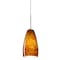 Besa Lighting Chrissy Cord Pendant, Amber Cloud, Satin Nickel Finish, 1x40W Candelabra 1BT-150918-SN - alternate 1